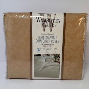 Vintage Wamsutta Elite Sophia Damask Sateen Comforter Cover – Twin – New Sealed